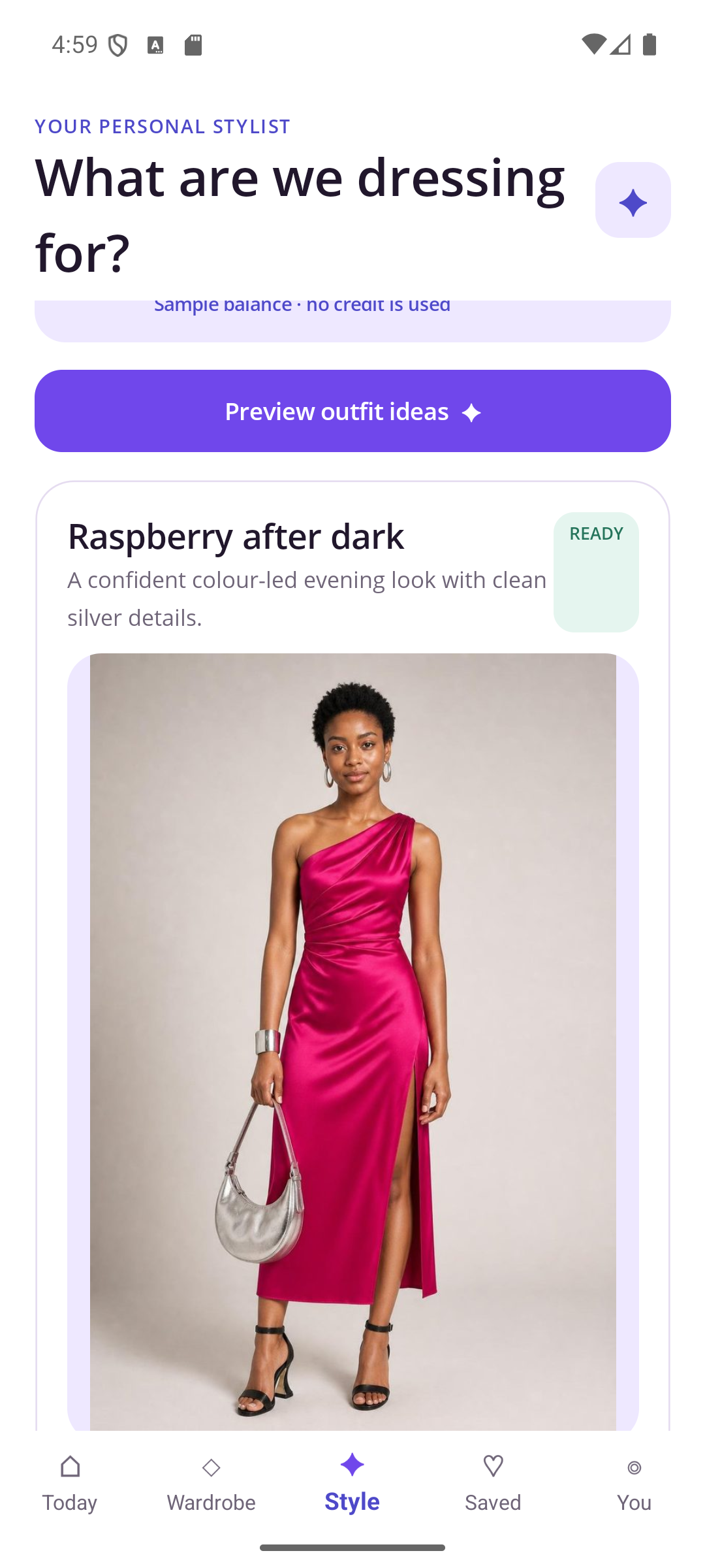StyleIrisT showing a fictional styled outfit
